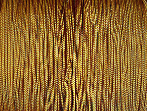 Galantéria - Zlatá šnúra 1,5 mm - plochá, kovové vlákno - 5292408_
