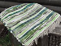 Úžitkový textil - Ručne tkaný podsedák, 40x40 cm, zelený mix - 5315751_