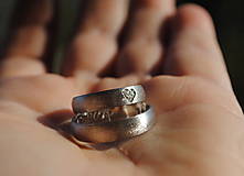 Prstene - Obrúčky "moje srdiečko"  matované - 5318869_