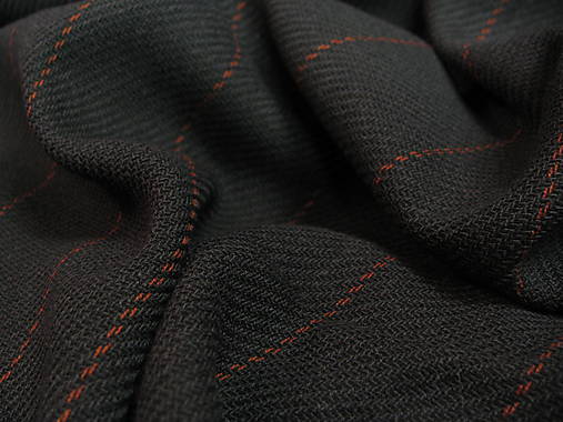 Textil - Tmavošedá s oranžovým prúžkom - 5322295_