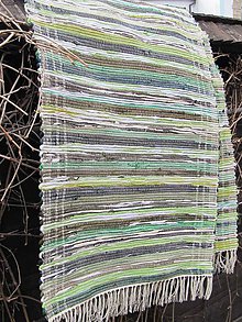 Úžitkový textil - koberec tkaný  70 x 200 cm Zelený - 5327157_
