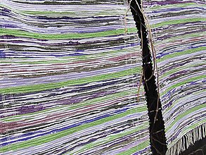 Úžitkový textil - koberec tkaný  70 x 130 cm fialová/zelená - 5327212_