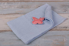 Detský textil - Letná deka pre chlapčeka, "Dots", OEKO-TEX® - Modrá - 5343554_