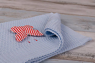 Detský textil - Letná deka pre chlapčeka, "Dots", OEKO-TEX® - Modrá - 5343543_