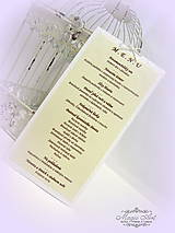 Papiernictvo - Svadobné menu "Lovely Natur" - 5350958_