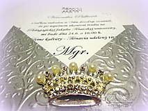 Papiernictvo - Luxusné promočné oznámenie "Kráľovná štúdií" - 5351179_