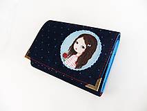 Peňaženky - Rozálka s růžičkou - peněženka i na karty 13 cm - 5350880_