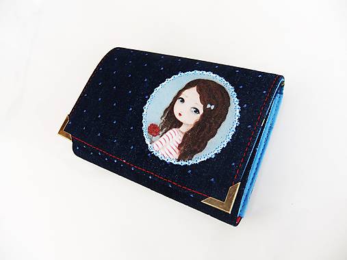 Rozálka s růžičkou - peněženka i na karty 13 cm