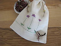 Úžitkový textil - Vrecko na bylinky- echinacea - 5357486_