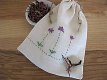 Úžitkový textil - Vrecko na bylinky- echinacea - 5357487_