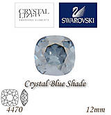 Korálky - SWAROVSKI® ELEMENTS 4470 Square Rhinestone - Crystal Blue Shade, 12mm, bal.1ks - 5356397_