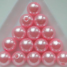 Korálky - GLANCE plast 10mm-10ks (ružová) - 5364011_