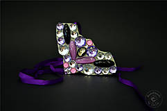 Náhrdelníky - purple @ clear crystals - 5368025_