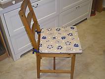 Úžitkový textil - Sedáky modré na stoličky - 5369438_