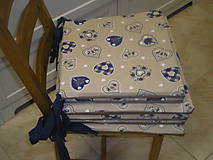 Úžitkový textil - Sedáky modré na stoličky - 5369441_