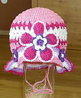 Bielo ruzovo fialovy klobucik