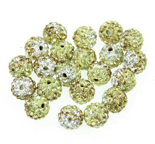 Korálky - Korálky Shamballa melírované Light Colorado - 5382045_