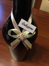 Darčeky pre svadobčanov - Stuhy na fľaše - 5393124_