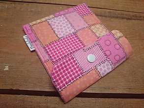 Taštičky - Puzdro na dámske hygienické vložky - ružový patchwork - 5394867_