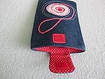 Úžitkový textil - Obal na mobil z rifľoviny - 5400138_