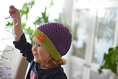 Detské čiapky - Fialová - 5403567_