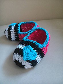 Detské topánky - Háčkované mini ťapky SKLADOM - 5401322_