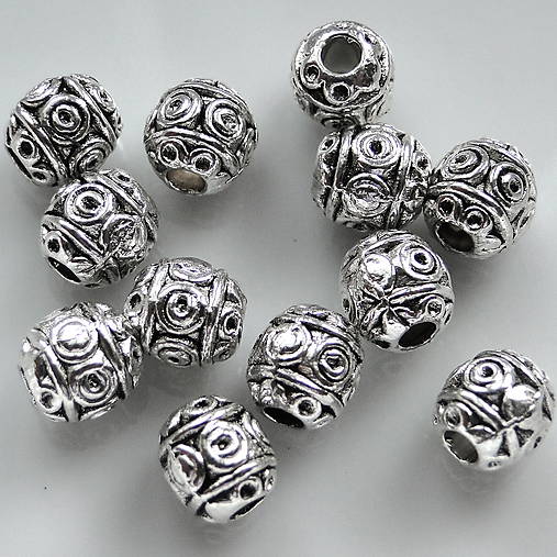 Kovová korálka 7x6mm-1ks