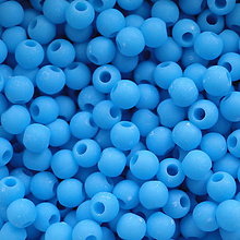 Korálky - Plast MATT 4mm-5g-cca165ks (modrá) - 5407504_