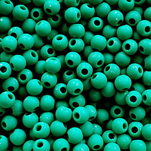 Korálky - Plast MATT 4mm-5g-cca165ks (zelená) - 5407549_