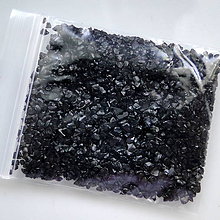 Suroviny - Dekoračné sklenené zlomky (čierne-5g) - 5409131_