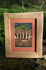 Obraz Liška pod stromy