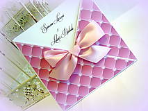 Papiernictvo - Svadobné oznámenie "Lovely magenta" - 5411014_