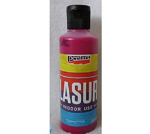 Farby-laky - Lazúra na drevo, 80 ml magenta (interiér) - 5411676_