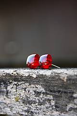 Náušnice - Red - 5420734_