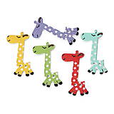 Galantéria - Drevené gombíčky žirafky (balíček 5ks) - 5423804_