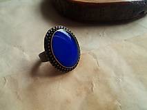 Prstene - Modrý vintage prstienok - 5429108_