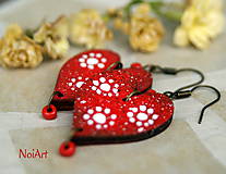 Náušnice - red Hearts, srdce - 5434872_