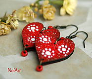 Náušnice - red Hearts, srdce - 5434873_