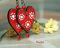 Náušnice - red Hearts, srdce - 5434874_