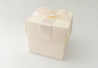 Darčeky pre svadobčanov - Krabička s mašličkou - 5431788_