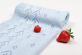Detský textil - Detská deka, Classic royal,OEKO-TEX®, Bledomodrá - 5444354_