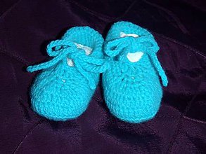 Detské topánky - Háčkované papučky pre miminko - 5446902_