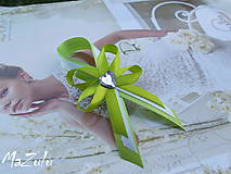 Svadobné pierka - svadobné pierka zelené/veľké/ - 5449047_