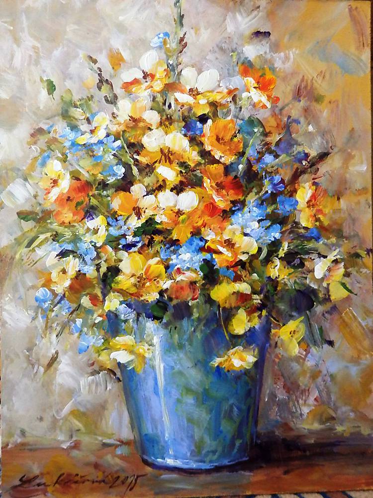 Nezábudky s iskerníkmi