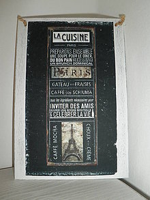 Tabuľky - Vintage cedulka "La cuisine" II - 5447464_