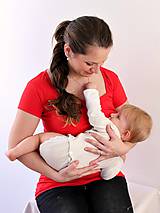 Oblečenie na dojčenie - 3v1 tričko pre tehotné, dojčiace, nedojčiace - kr. rukav - 76 faireb - 5454853_