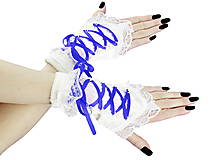Rukavice - Dámské biele rukavičky s korzetovým šnurovaním 1320D - 5461266_
