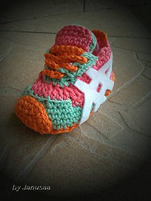 Detské topánky - Háčkované "bejby asics" - 5465309_