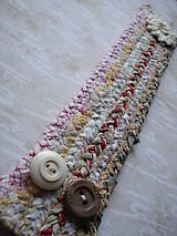 Náramky - Textilný náramok Kvety v púšti - 5467989_