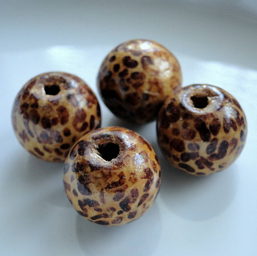 Drevené korálky 18mm-1ks (hnedá)